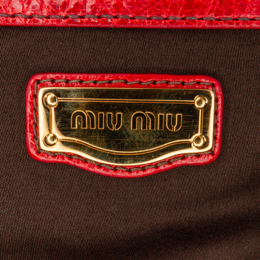 Pre-Loved Miu Miu Nappa Frame Lux Top Handle - Picture 6 of 10